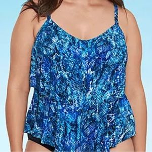 Tankini Swimsuit Trimshaper Animal Print Size 24W